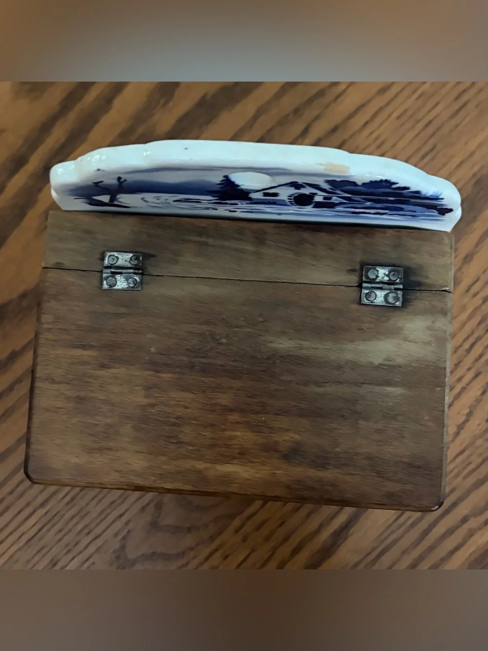 Vintage Delft-Style Salt Box Made in Germany